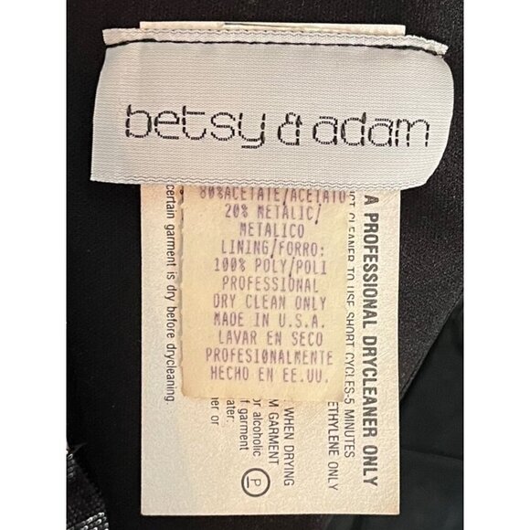 Betsey & Adam Women's Size 9/10 High Neck Semi Formal Metallic Maxi Dress Cutout - Picture 8 of 9